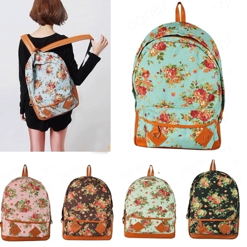 vintage floral backpack