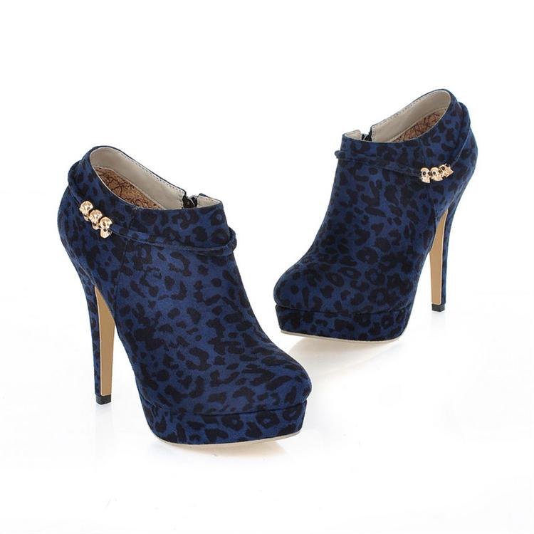 blue leopard print boots