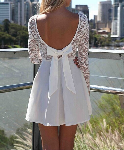 Stitching Lace Dress on Luulla