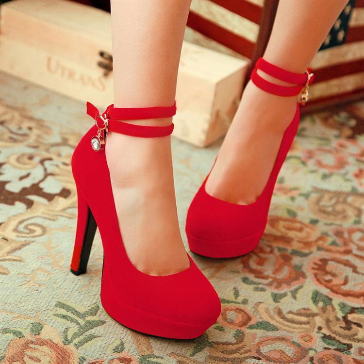 colorful tie up heels
